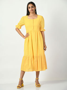 Aaruvi Ruchi Verma - Yellow Maternity Dress