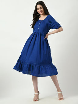 Aaruvi Ruchi Verma - Blue Maternity Dress
