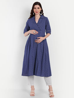 Aaruvi Ruchi Verma - Blue Maternity Kurta