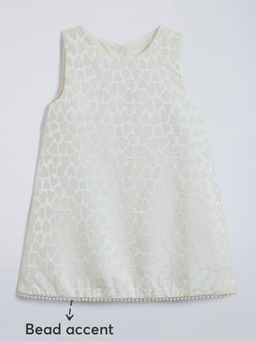 Hopscotch - Heart Embroidered Sleeveless Casual Dress