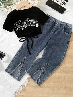 Hopscotch - Printed T-Shirt and Jeans
