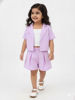 Hopscotch - Solid Blazer Cami and Shorts