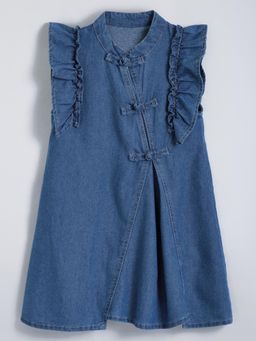 Hopscotch - Ruffle Denim Dress