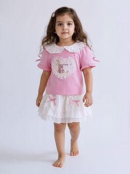 Hopscotch - Text Print Top and Skirt