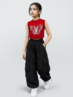 Hopscotch - Girls Black Cargo