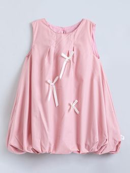 Hopscotch - Bow Applique Balloon Dress
