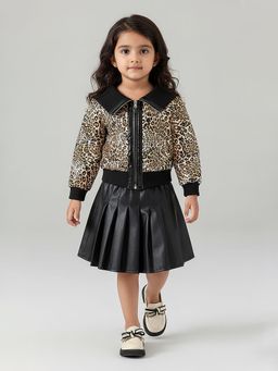 Hopscotch - Ruffled Animal Jacket and Skirt