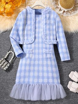 Hopscotch - Ruffle Casual Dress With Jacket