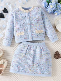 Hopscotch - Textured Sweater and Skirt