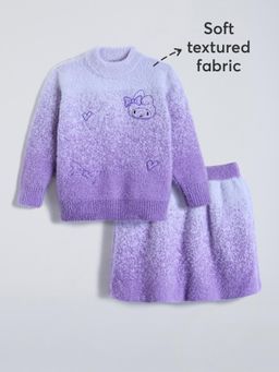 Hopscotch - Textured Sweater and Skirt