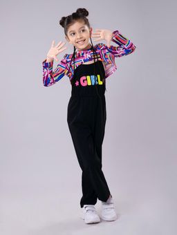 Hopscotch - Abstract Jumpsuit and Crop Top