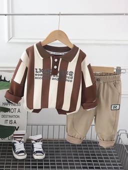 Hopscotch - Vertical Stripe Sweatshirt and Pants