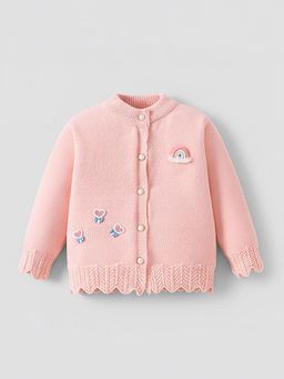 Hopscotch - Heart Applique Full-Sleeve Sweater