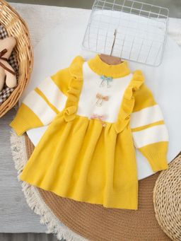 Hopscotch - Stripe Full-Sleeve Casual Dress