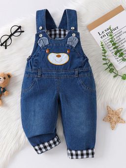 Hopscotch - Animal Applique Denim Dungaree