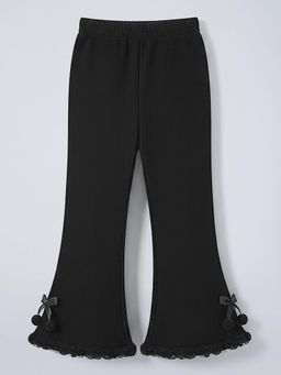 Hopscotch - Bow Applique Textured Pants