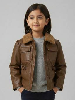 Hopscotch - Bow Applique Full-Sleeve Jacket