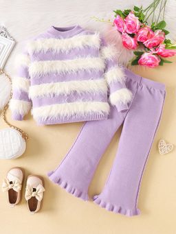 Hopscotch - Fur Embellished Sweater and Pants