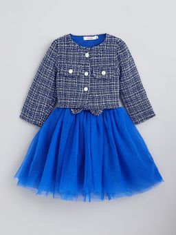 Hopscotch - Bow Applique Strappy Casual Dress With Jacket