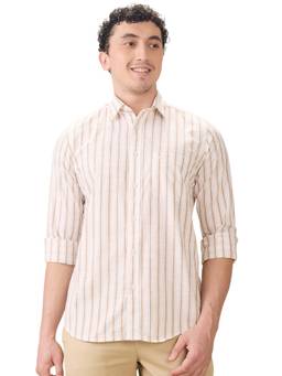 ColorPlus - Regular Fit White Pure Cotton Spread Collar Shirt