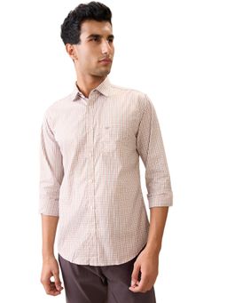 Park Avenue - Slim Fit Brown Pure Cotton Button Down Shirt