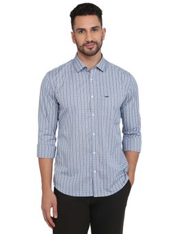 Park Avenue - Slim Fit Dark Blue Pure Cotton Button Down Shirt