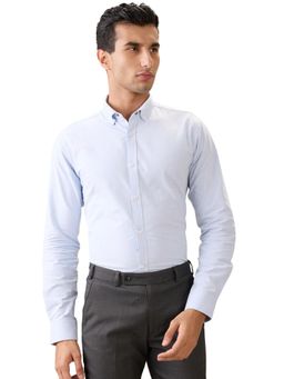 Park Avenue - Slim Fit Blue Pure Cotton Button Down Shirt
