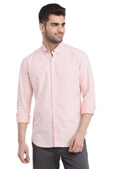 Park Avenue - Slim Fit Peach Pure Cotton Button Down Shirt
