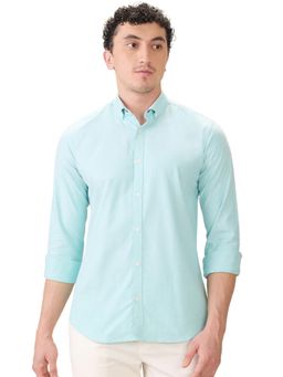 Park Avenue - Slim Fit Aqua Pure Cotton Button Down Shirt