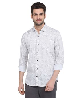 Park Avenue - Slim Fit Grey Pure Cotton Semi Cut Away Collar Shirt