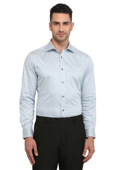 Park Avenue - Regular Fit Grey Pure Cotton Semi Cut Away Collar Shirt