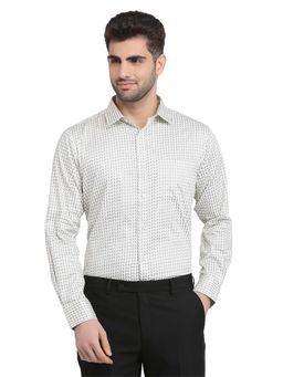 Park Avenue - Regular Fit Green Pure Cotton Semi Cut Away Collar Shirt