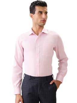 Park Avenue - Regular Fit Pink Cotton Blend Semi Cut Away Collar Shirt