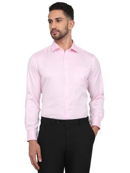 Park Avenue - Regular Fit Pink Cotton Blend Semi Cut Away Collar Shirt