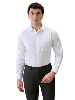 Park Avenue - Regular Fit White Pure Cotton Semi Cut Away Collar Shirt