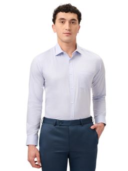 Park Avenue - Slim Fit Solid Purple Full Sleeve Cotton Blend Shirt