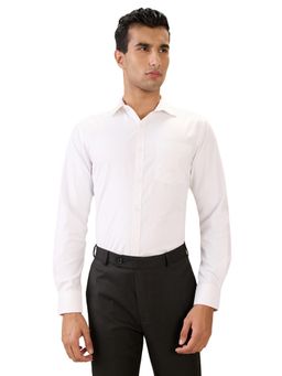 Park Avenue - Slim Fit Solid White Full Sleeve Polycotton Shirt