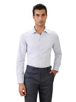 Park Avenue - Slim Fit Blue Polycotton Semi Cut Away Collar Shirt