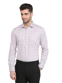 Park Avenue - Slim Fit Purple Cotton Blend Semi Cut Away Collar Shirt