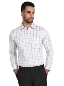 Park Avenue - Slim Fit Purple Cotton Blend Semi Cut Away Collar Shirt