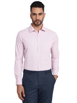 Park Avenue - Slim Fit Pink Cotton Blend Semi Cut Away Collar Shirt