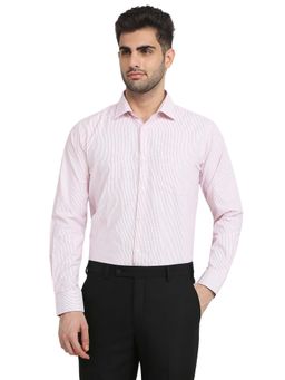 Park Avenue - Slim Fit Pink Cotton Blend Semi Cut Away Collar Shirt