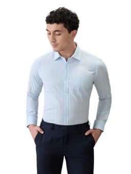 Park Avenue - Slim Fit Blue Polycotton Semi Cut Away Collar Shirt