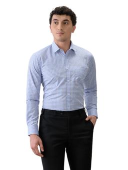 Park Avenue - Slim Fit Blue Polycotton Semi Cut Away Collar Shirt