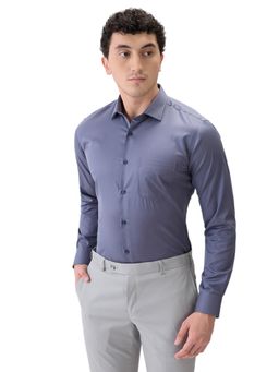 Park Avenue - Slim Fit Purple Pure Cotton Semi Cut Away Collar Shirt