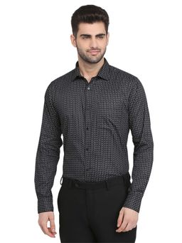 Park Avenue - Slim Fit Black Pure Cotton Semi Cut Away Collar Shirt