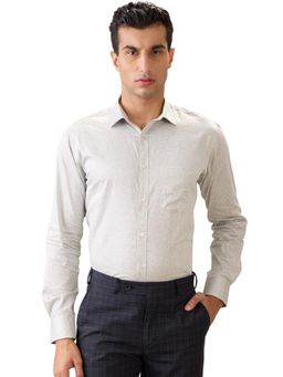 Park Avenue - Slim Fit Grey Pure Cotton Semi Cut Away Collar Shirt