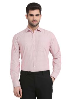 Park Avenue - Slim Fit Light Pink Cotton Blend Semi Cut Away Collar Shirt