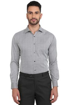 Park Avenue - Slim Fit Black Cotton Blend Semi Cut Away Collar Shirt