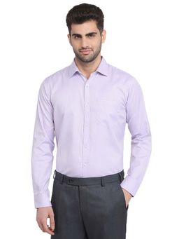 Park Avenue - Slim Fit Purple Cotton Blend Semi Cut Away Collar Shirt